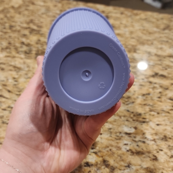 Matte Lilac Studded Tumbler with Straw - Picture 4 of 6